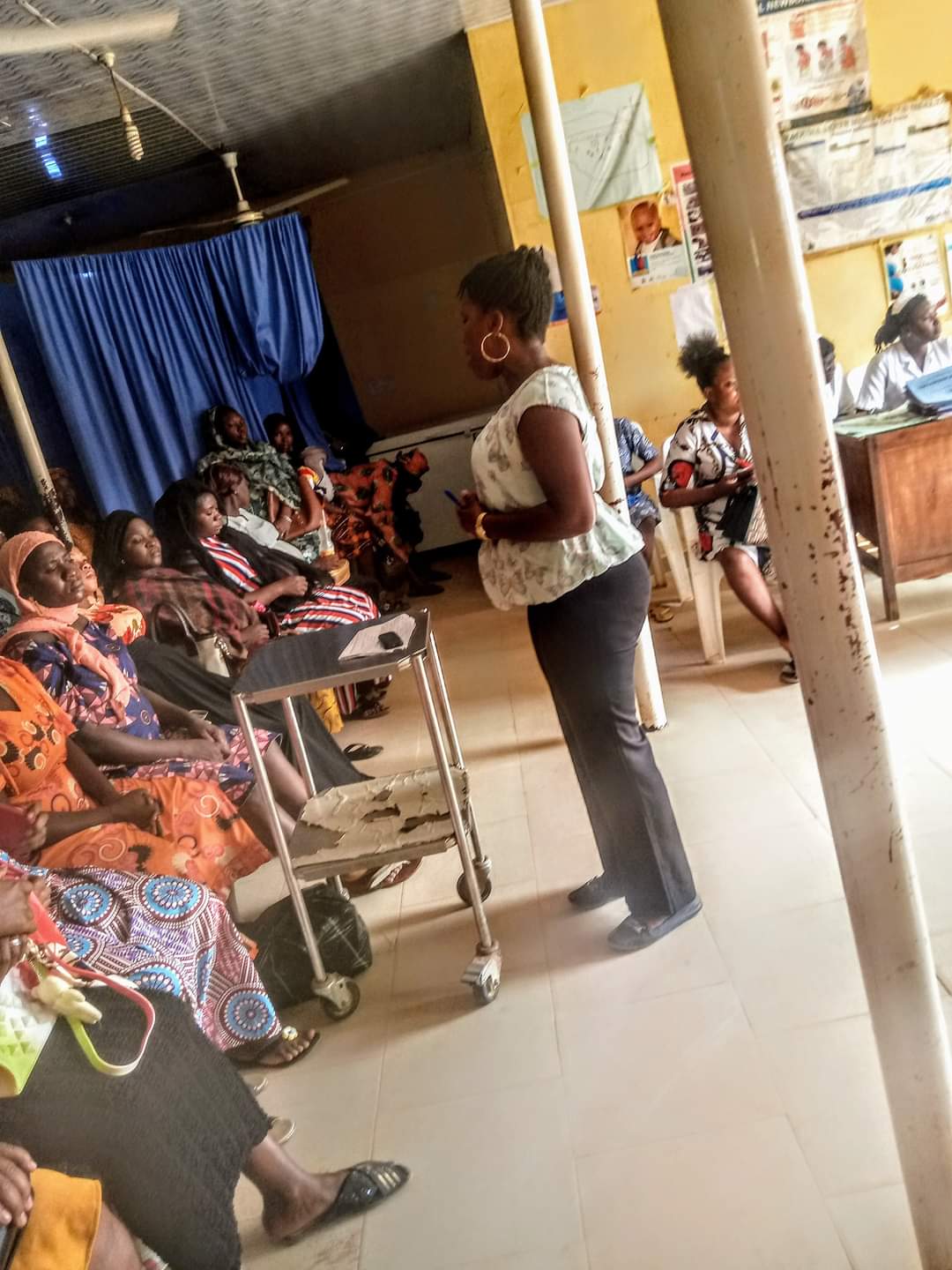 Team Lead Program Manager, Henrietta Nonye Odey educating the beneficiaries.