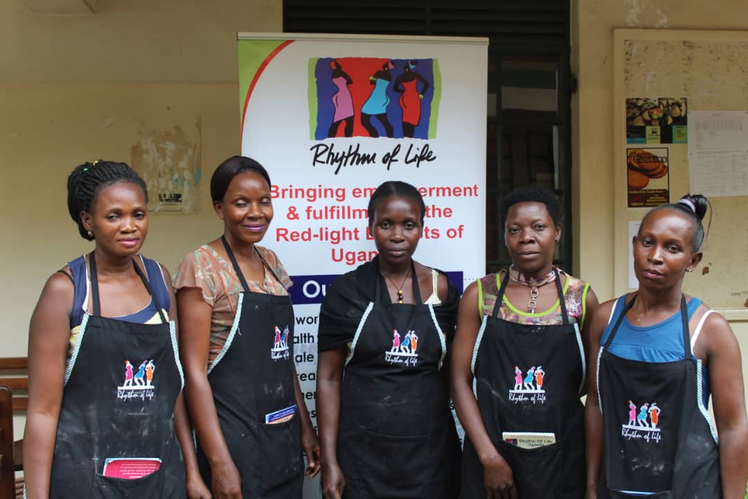 Women from Kabalagala participating in an economic empowerment training organized by Rhythm of Life Uganda with Trocaire International as development partners.