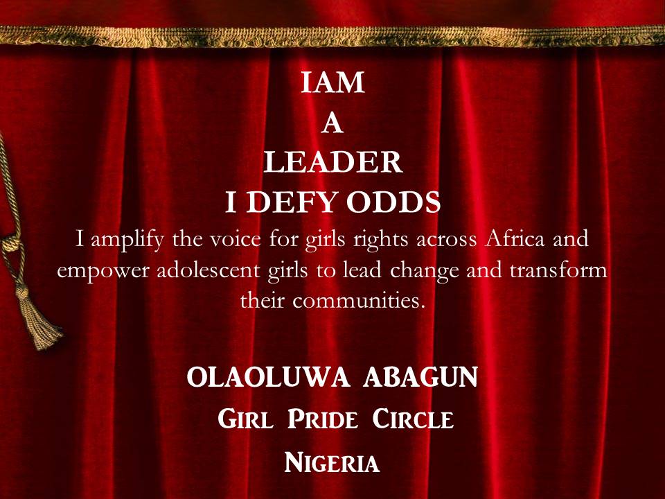 Olaoluwa : "I am a Leader because I defy odds"