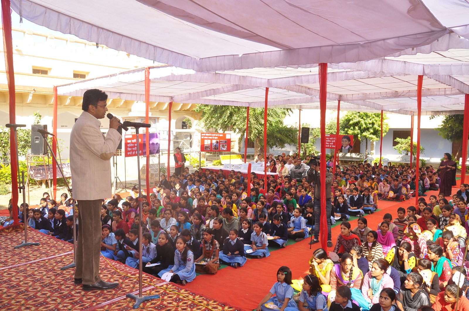 Governement School Girls from a Village attending the workshop