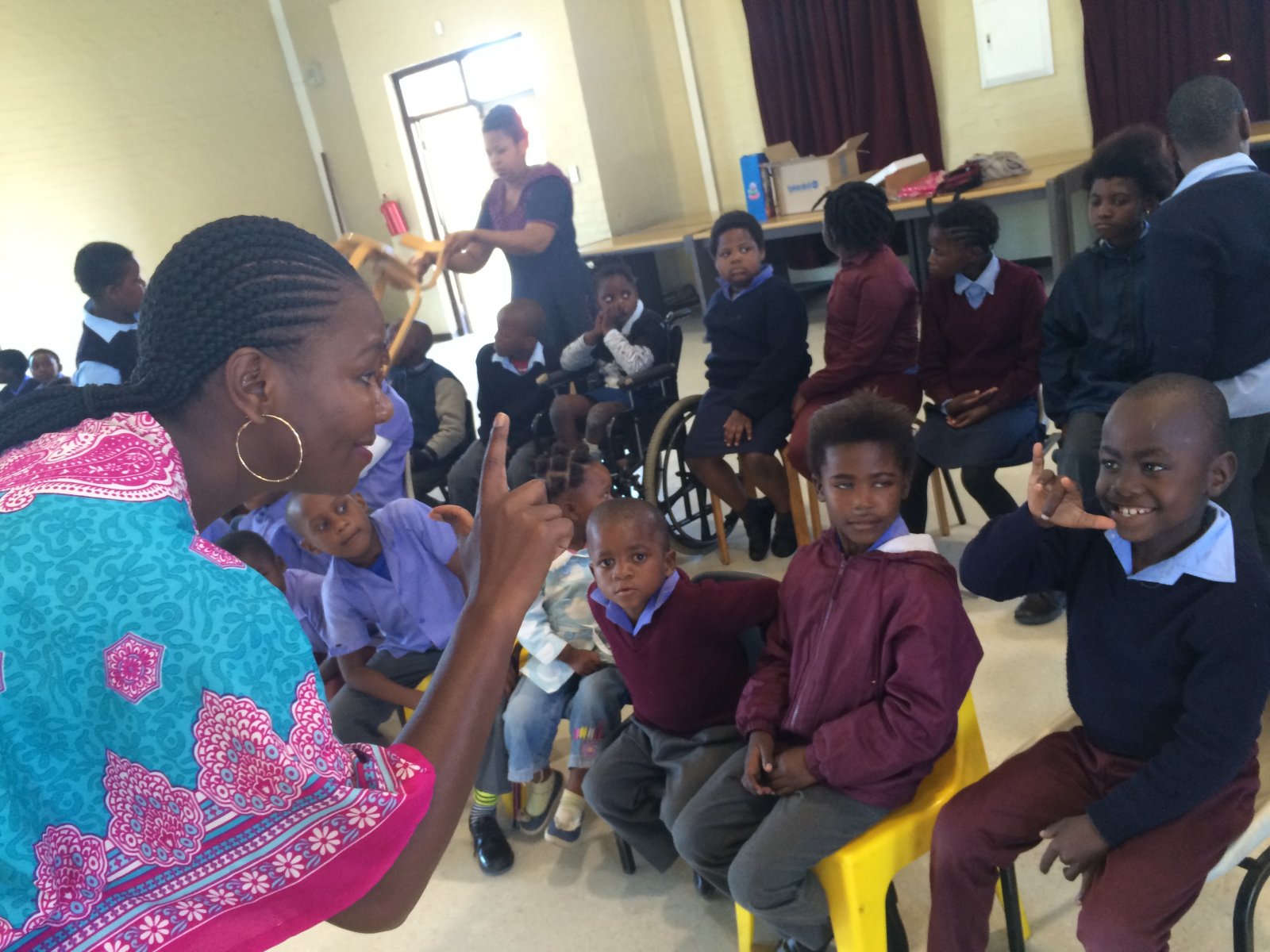 my friend Kathija Khan and I hosted over 30 children from Noluthando School for the Deaf to join us in celebrating our birthday.