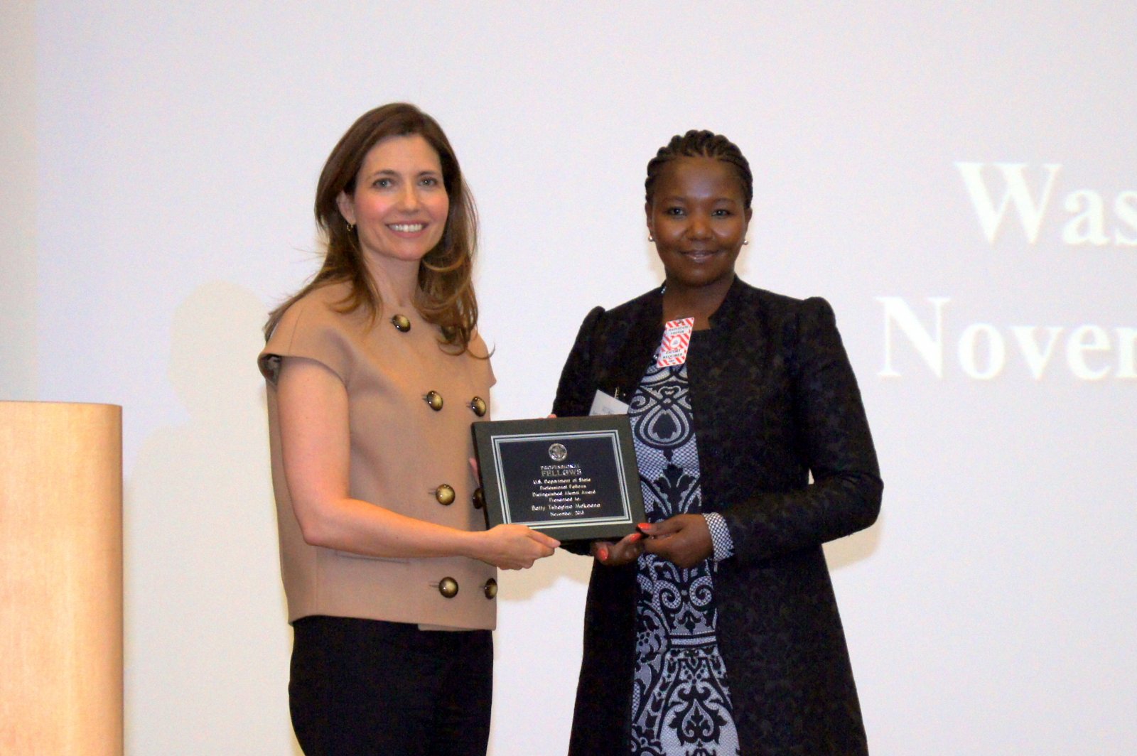 Receiving the Legislative Fellows Program Distinguish Impact award for 2013.
