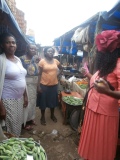 During a community mobilization of young women and girls in a market