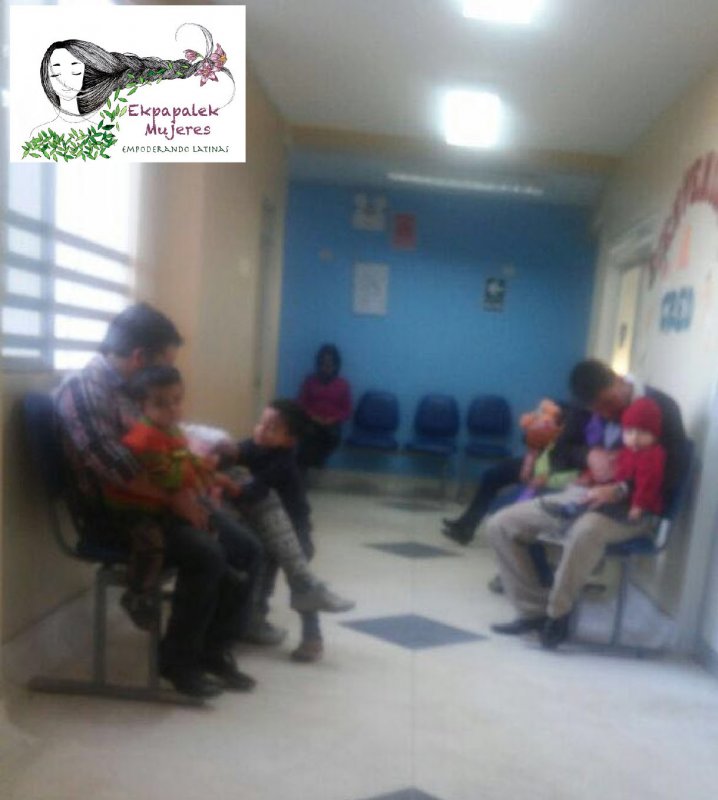 Fathers at the hospital: “ We also received a picture from the hospital in the city of Huacho (Peru), who was sent by one of our followers. She told us that she was happily suprised to see more fathers bringing their children on their own to the medical doctor’s appointments! Definitely a switched from what was observed some years ago”