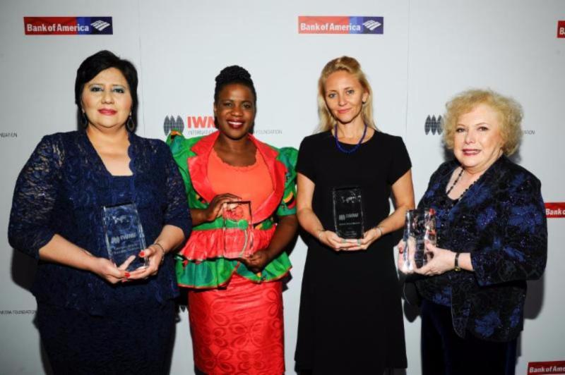 2015 Courage in Journalism Awardees Lourdes Ramirez, Mwape Kumwenda, Anna Nemtsova and Lifetime Achievement Winner Linda Deutsch.