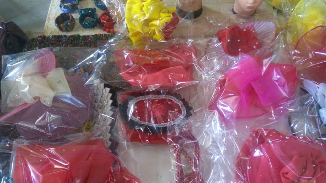 Our final products- hats, caps and fascinators