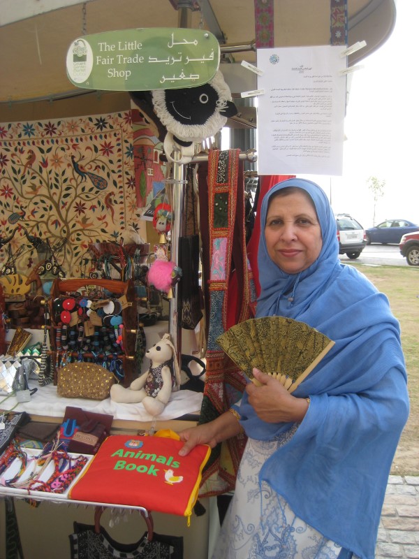 Mrs Meshar Mumtaz Bano at The Little Fair Trade Shop Dubai, UAE