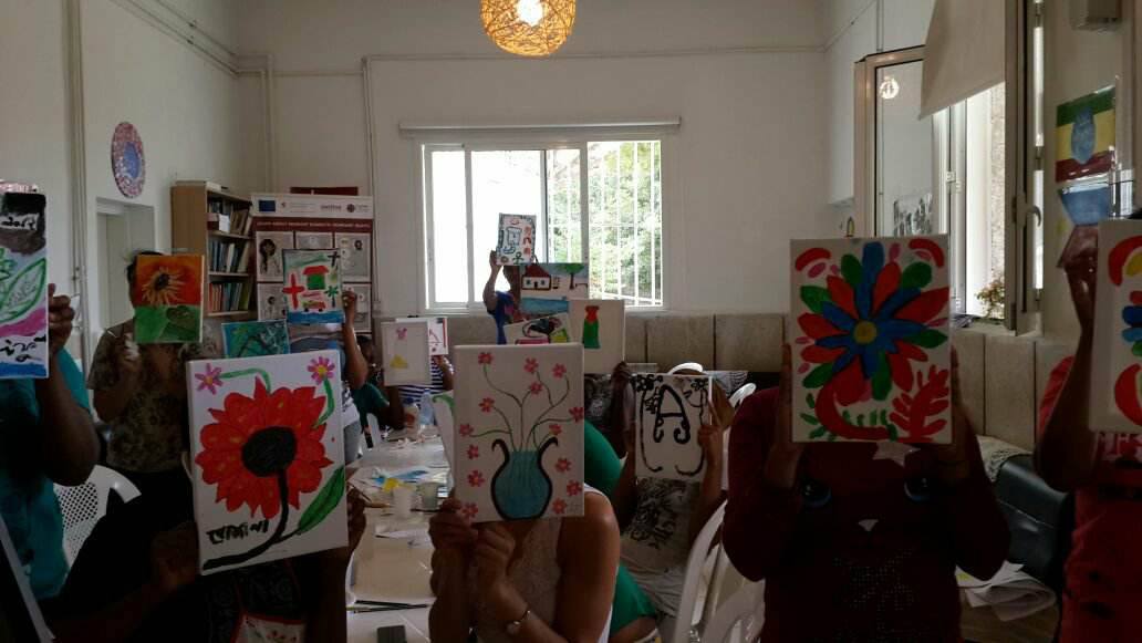 artworks made by women and girls from the 2nd shelter