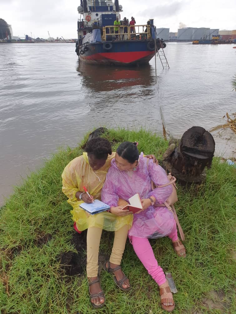 Olutosin Oladosu Adebowale from Nigeria and Urmila Chanam from India wrote our next 5 year plan sitting in the riverside at Ibasa in Lagos state in Nigeria.