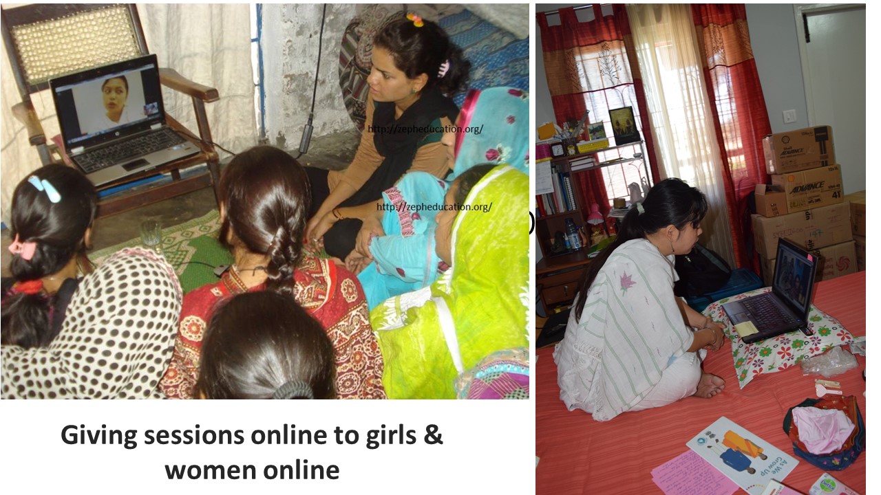 Breaking the Silence, a campaign that teaches girls and women to take pride of their body, physiology and menstruation and uses every medium available including social media and skype/video conferencing for these sensitizations to reach as many persons in different parts of India and different countries.