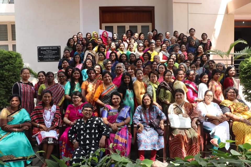With women journalists of India at the National Women in Media India(NWMI) National Meet in Bengaluru in 2020