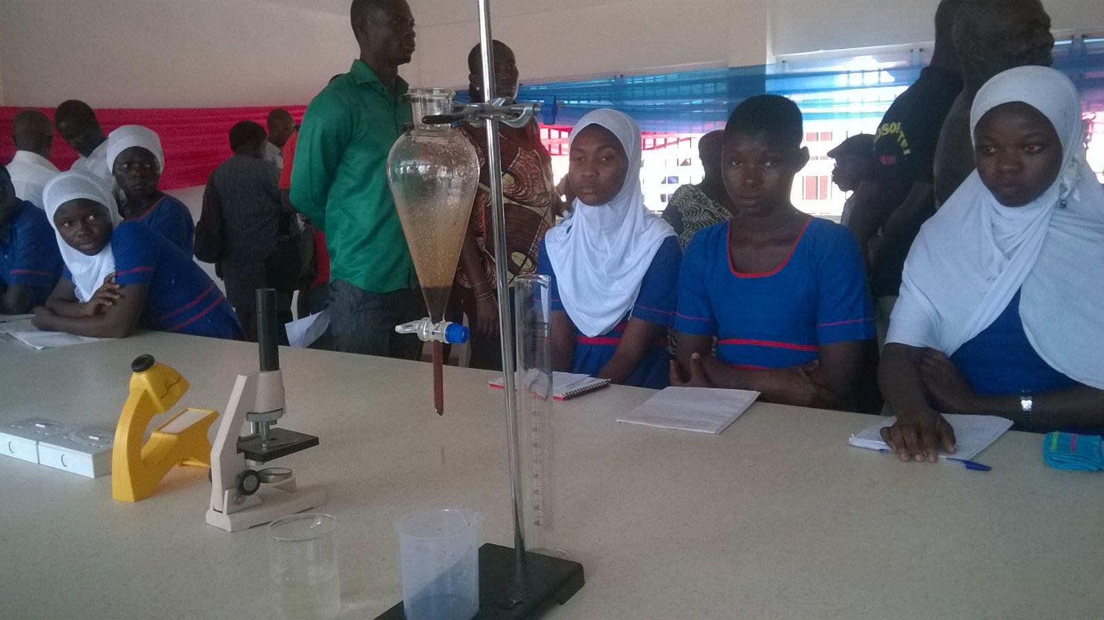 Pupils were taken through demonstration of science subjects.