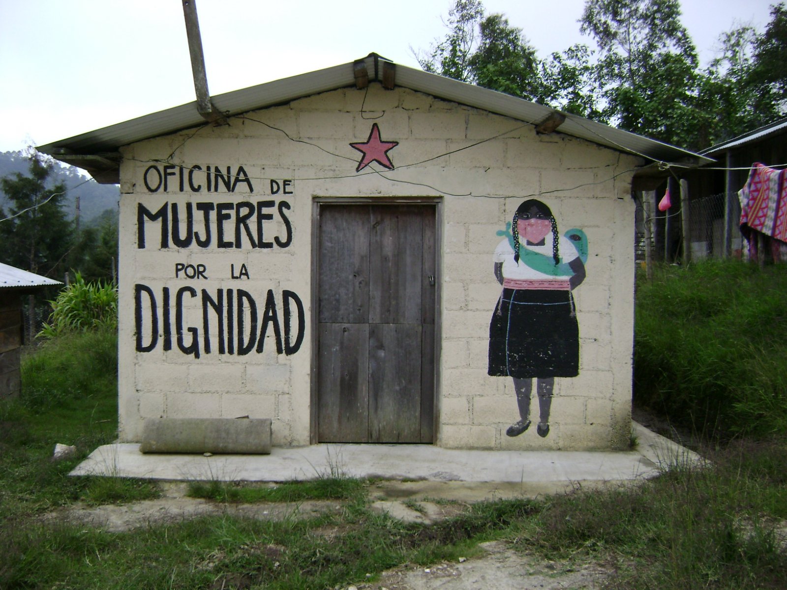 "Office of Women for Dignity" at the Zapatista Autonomous Municipality "Caracol de Oventic," Chiapas, Mexico.