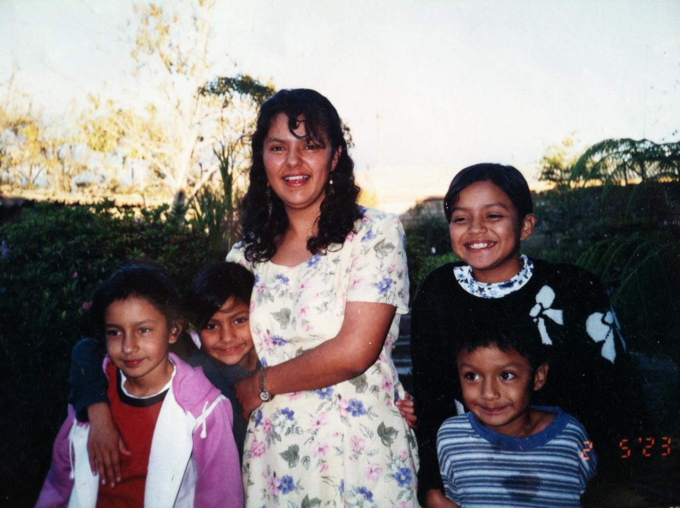 Berta Cáceres with children, circa 1999. Photo Credit: Beverly Bell