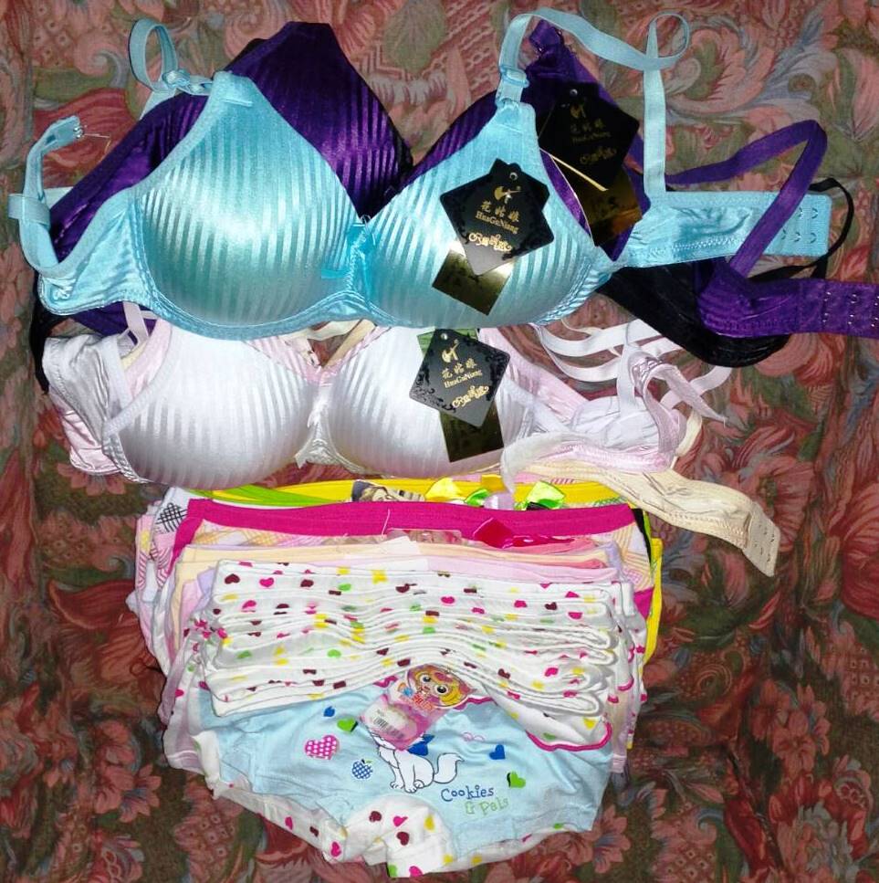 These panties and underwear donated by well wishers to support girls who are in need of them