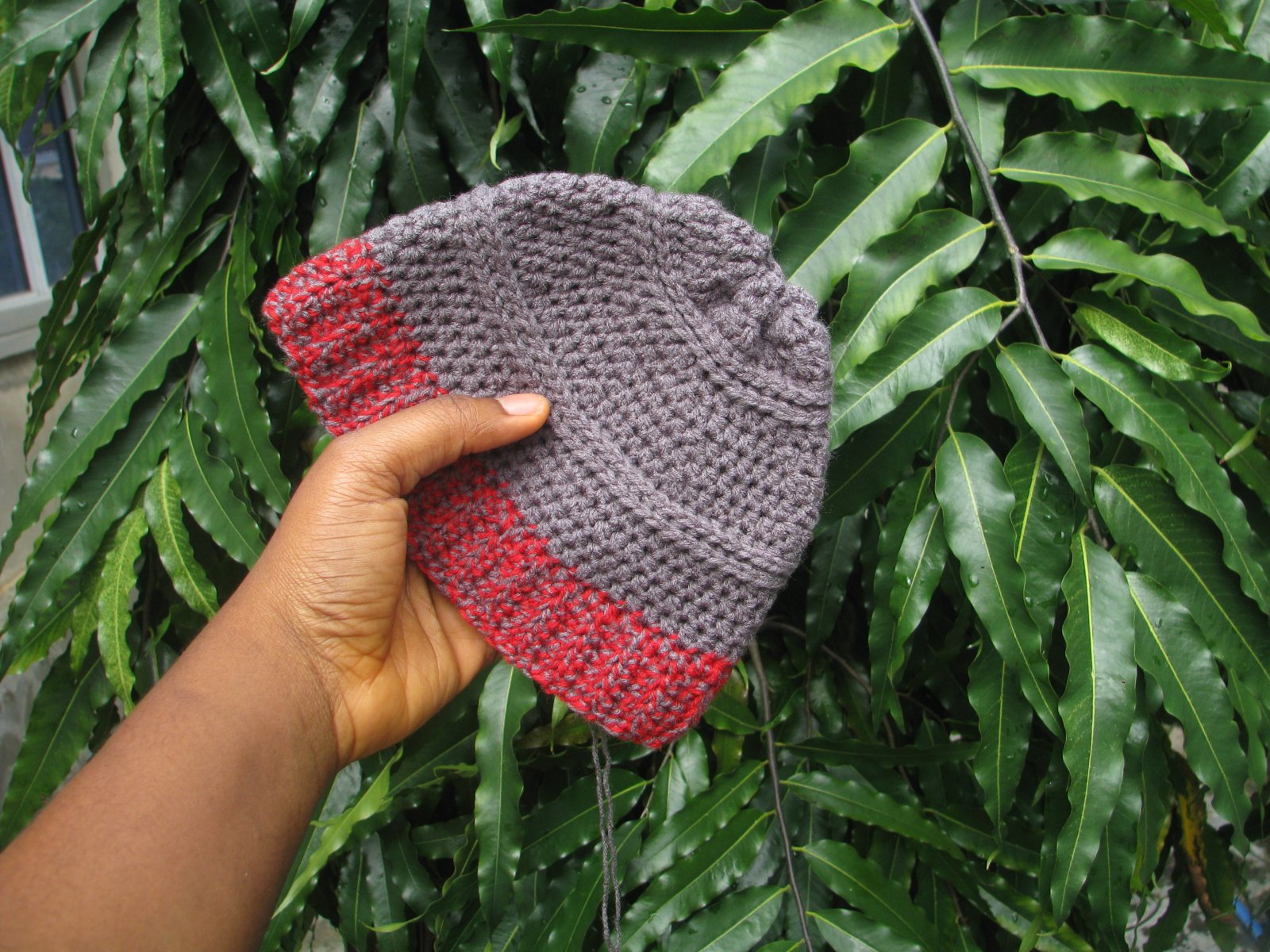 One of the hats I made for my 'hats with love' outreach.