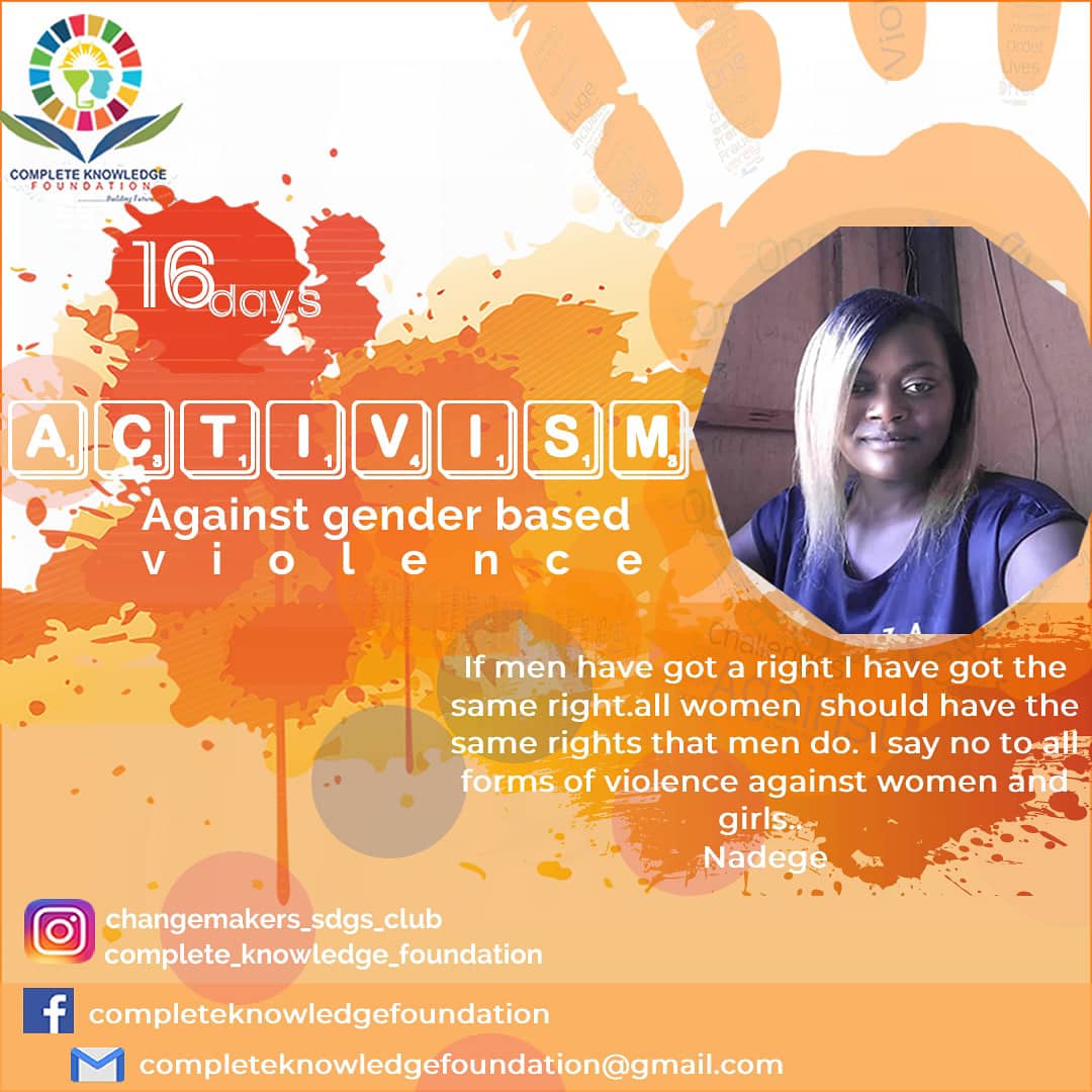 16 days activism against Gender Based Violence