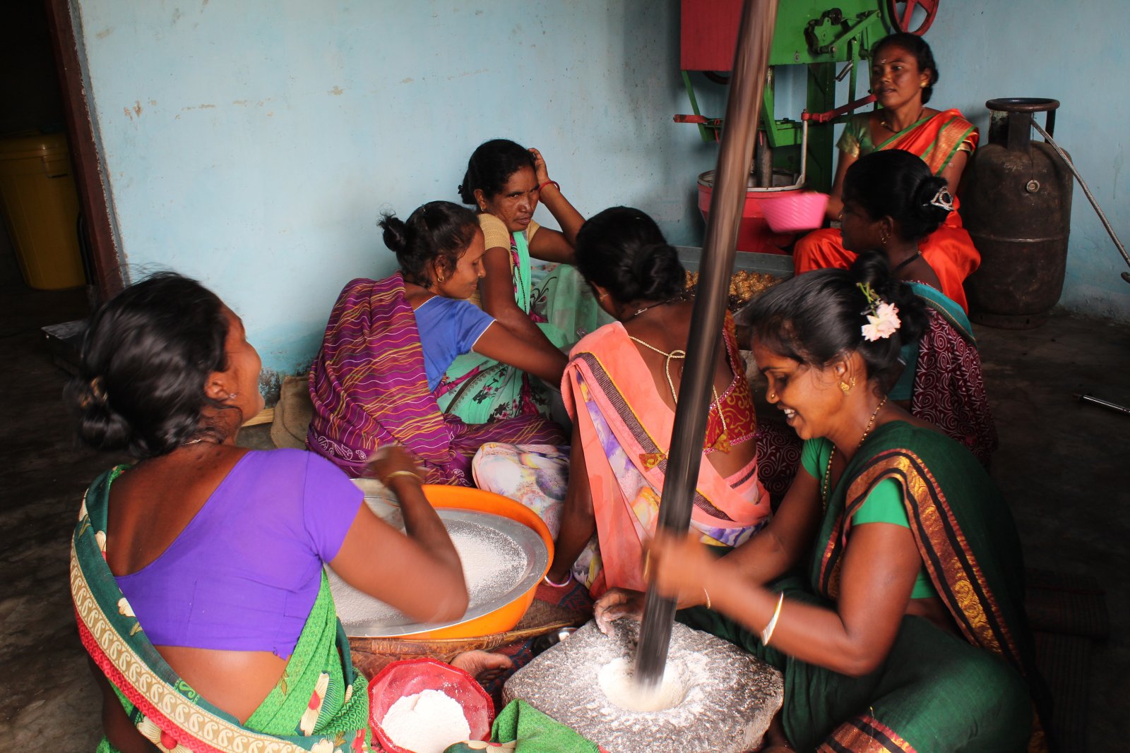 Busy Working Day for SHG women.