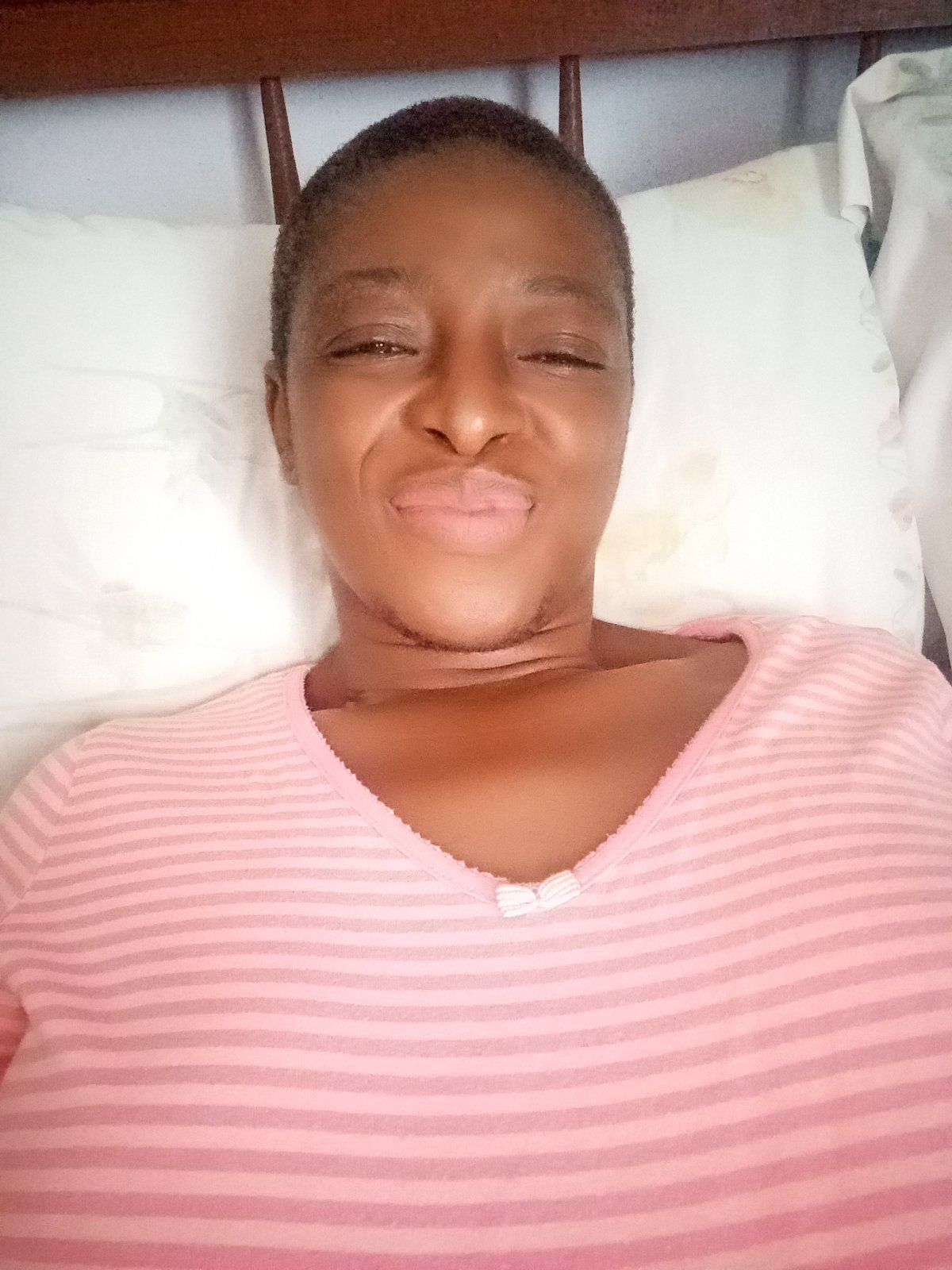 In bed all day yesterday in my pretty pinky PJ for some self love