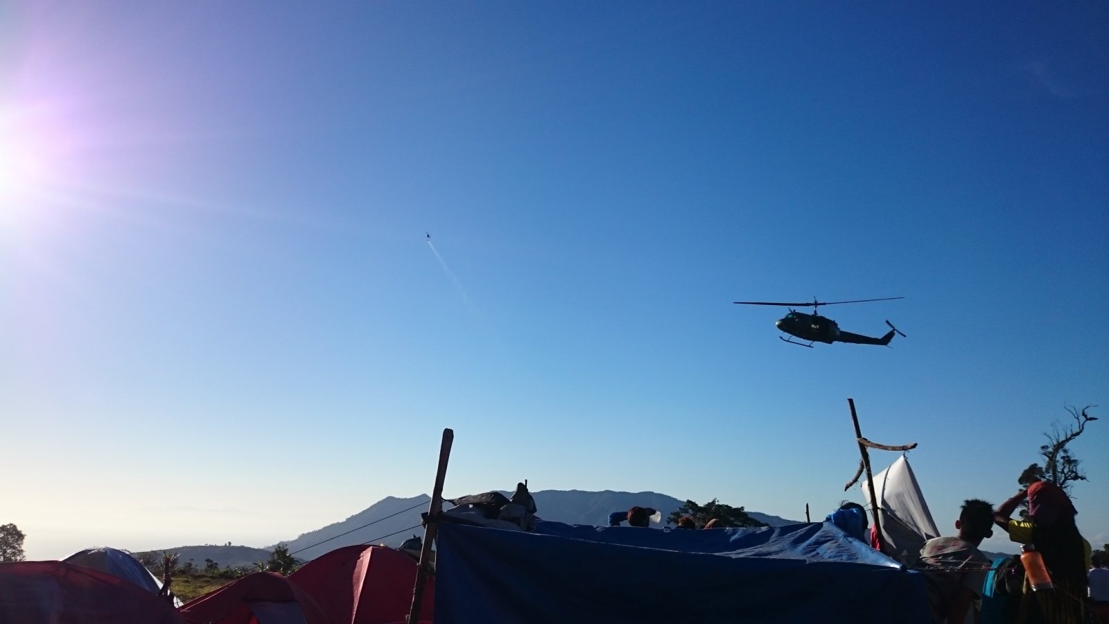 When the massive forest fire raged, Angel, the Philippine Air Force Rescue Plane worked hard in suppressing the fire, 2016