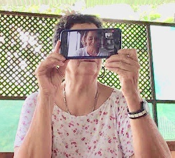Zoom by phone, sa there was no computer