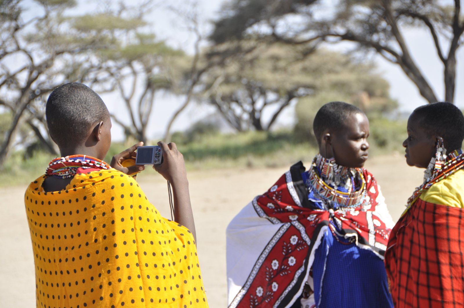 Ngamama Leiyaro, one of our students in Amboseli captures a moment of her friends engrossed in a conversation