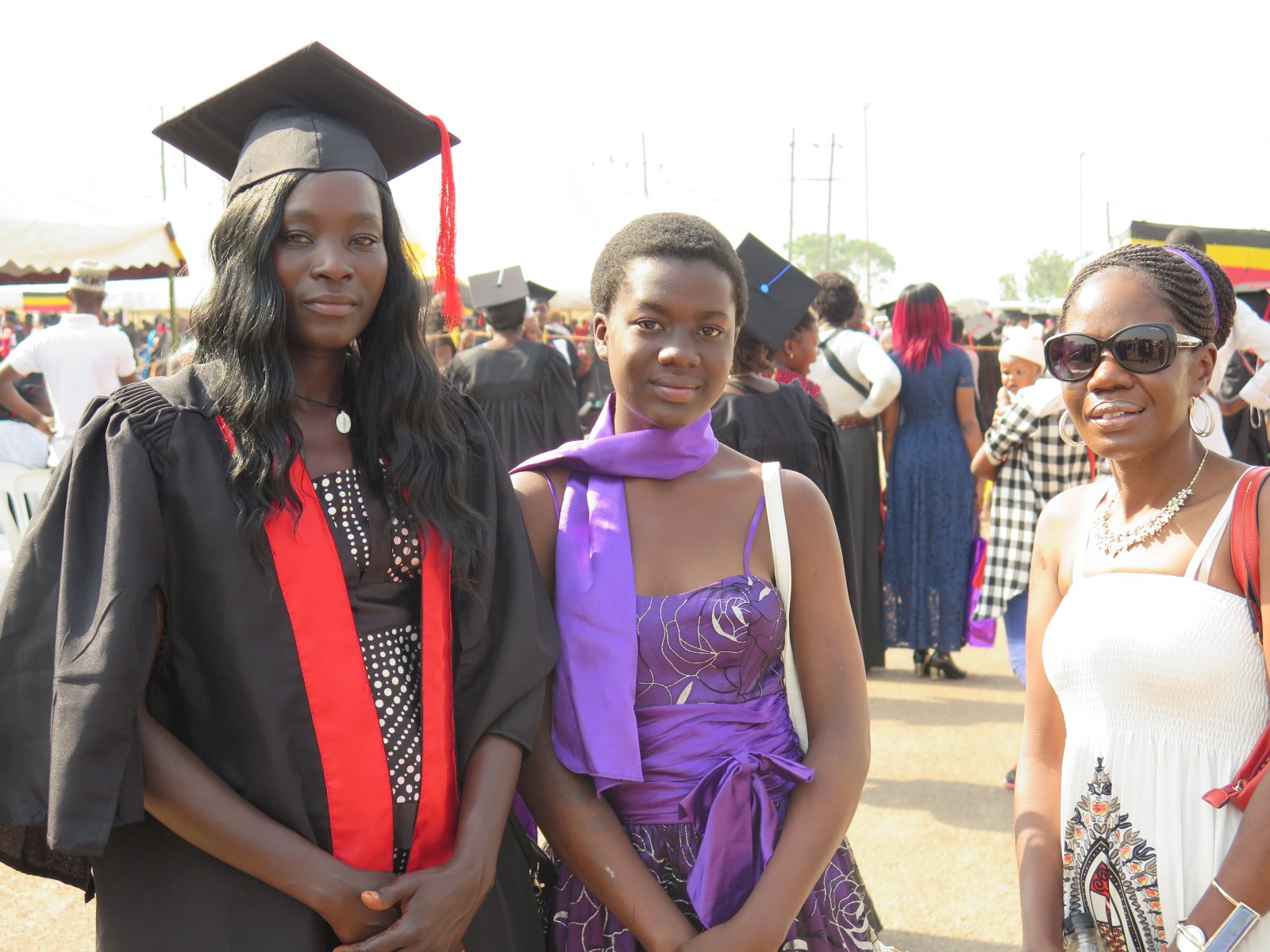 In Purple at a graduation ceremony of Aunty Maggie