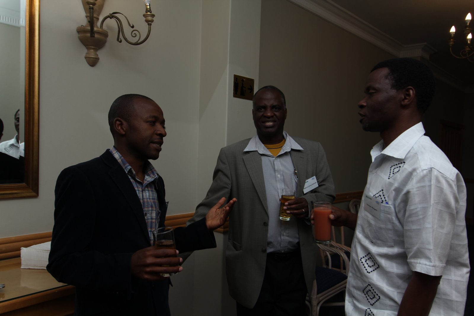 Dr Wesley Mwatwara, Chairperson of the University of Zimbabwe Department of War and Strategic Studies (left), Mr Tapfuiwa Katsinde, Bindura State University and Dr Solomon Mungure, IPLG Africa University
