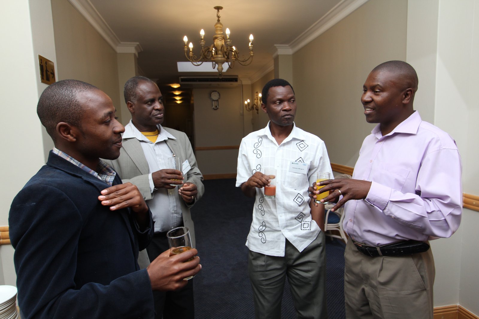 Dr Wesley Mwatwara, Chairperson of the University of Zimbabwe Department of War and Strategic Studies (left), Mr Tapfuiwa Katsinde, Bindura State University and Dr Solomon Mungure, IPLG Africa University and Major Fungai Mapaya, Zimbabwe Military Academy